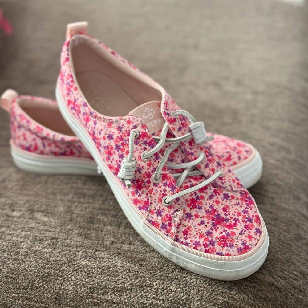 Sperry Floral Pink Canvas
